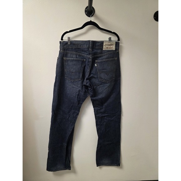 Levi's 514 Slim Straight Jeans Men's W34 L34 Blue Denim Green Tab Rare Eco Line - Picture 8 of 8